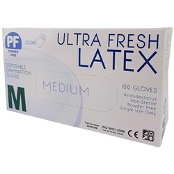 Latex - Medium - Clear Powder Free Gloves